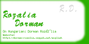 rozalia dorman business card